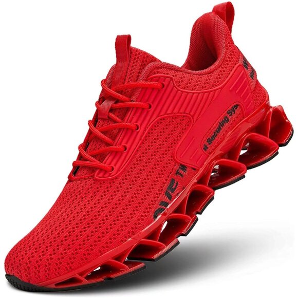 👑Men's Sneakers Red Running Blade Casual Breathable Athletic Walking Shoes